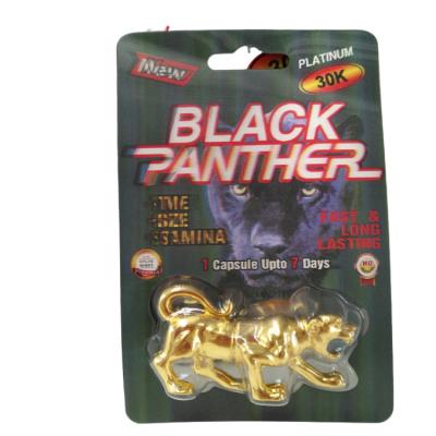 China Black Panther Moisture Proof Cards Blister Packing Pill 0 Capsule Cards And Display Blister Packing Box Rhino 69 7 Capsule Card for sale