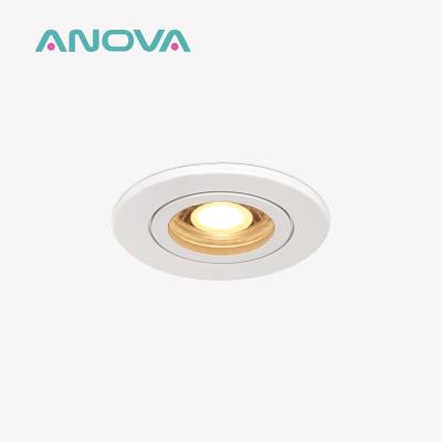 China Revestimiento de luz de caída en receso MR16 GU10 con agujero de 60 mm de aluminio fundido en forma redonda IP44 en venta