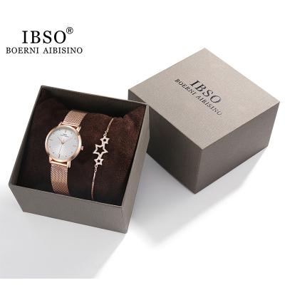 China New Water Resistant IBSO 2022 Women's Quartz Movement Watch Women Luxury Custom Jewelry Watch Gift Set Wrist Watches for sale