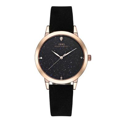 China Luxury Water Resistant IBSO Women Wristwatches Quartz Genuine Leather Movement for sale