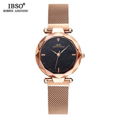 China IBSO 8636 Water Resistant Women Watch Wholesale Genuine Leather Luxury Women Logo Watches Custom Made Wristwatches for sale