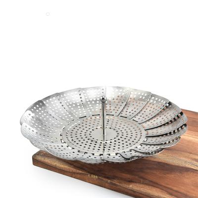 China Viable Hot Sale Folding Food Steamer Basket Stainless Steel Vegetable Steamer Rack for sale