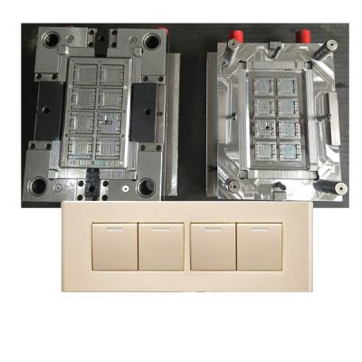 China Wall Switch Socket Outlet Injection Mold Steel Overmolding Tooling For Socket Switch Box Bracket Frame Mold for sale