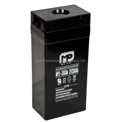 China Communication System 2V 200ah Valve Regulated Deep Cycle Maintenance Free Battery for sale