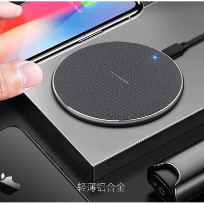 China New Portable Ultra Thin 10W Wireless Charger Metal Disc 15w Fast Charging Mobile Phone Fast Charging for sale