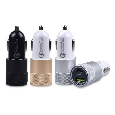 China New China-chic palladium 20W type-c dual pd18w fast charging charger qc3.0 car charger for iphone android phone for sale