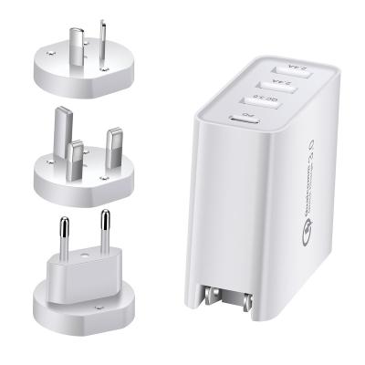 China Australian/American 48W mobile phone four-port palladium charger 48W palladium adapter + qc3.0 is suitable for Apple 12 mobile phone tablet palladium charging for sale