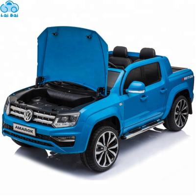 China Ride On Toy License VW AMAROK Double Seat Kids Battery Car With 2.4G RC Ride On Car Kids Electric Car for sale