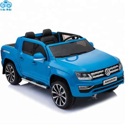 China Toy Licensed Ride On VW AMAROK Two Seat Electric Kids Car With Openable Doors Baby Car for sale