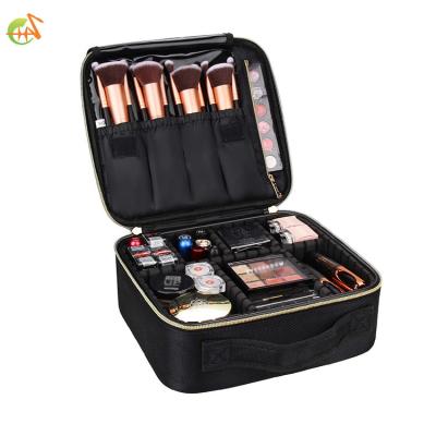 China Hot Selling Fashion Beauty Organizer Beauty Storage Cosmetic Cases Black Custom Makeup Bag Cosmetic Cosmetic Bags for sale