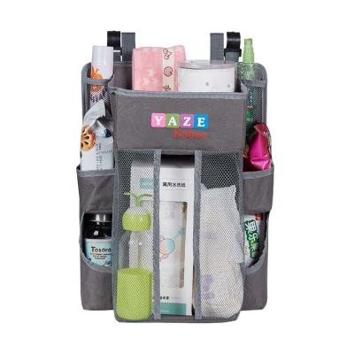 China Portable Polyester Baby Bases Diaper Caddy Nursery Organizer Hanging Diaper Organizers for Crib Table or Wall for sale