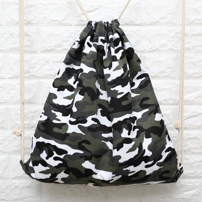 China Fashion Folding Rope Gym Drawstring Duffle Long Foldable Military Sports Bag With Logo for sale