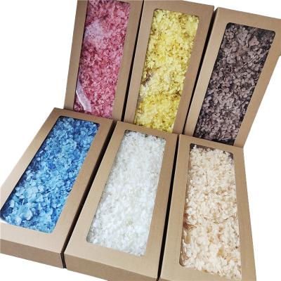 China Beautiful colorful preserved hydrangea boxed Anna Hydrangea for Christmas decorations for drop glue accessories flower materials for DIY flowers for sale