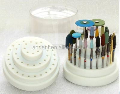 China Plastic holding burs special designed for dental desktop holder with 48 slots for sale