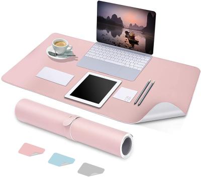 China Double Color Desktop Waterproof Pad, 80 x 40 cm AECCN Ultra Thin Waterproof PU Leather Mouse Pad for sale