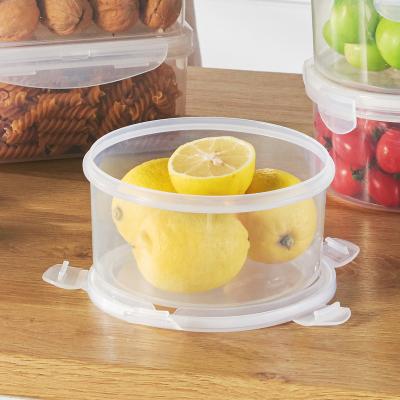 China Round Type 1000ml BPA Free Microwavable Plastic Food Freshness Airtight Preservation Storage Containers for sale