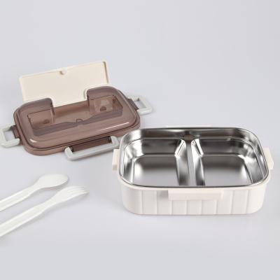 China New Stackable Freshness Keeping Kids Metal Stainless Steel Bowl With Compartment for sale