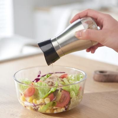 China Multi Function Sustainable Glass Kitchen Salt Seasoning Dispenser Moisture Proof Bottle for sale