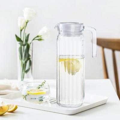 China WITH LID glass cold kettle thickened household transparent glass water jug ​​with lid for sale