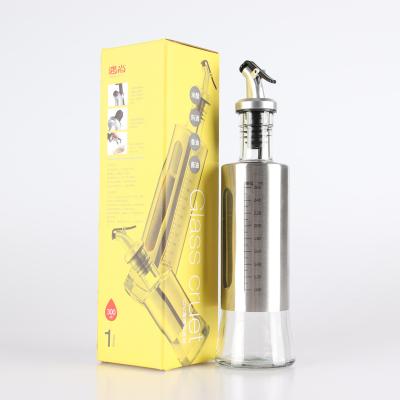 China Multifunctional Stainless Steel Olive Oil Soy Sauce Dispenser Container Bottle for sale