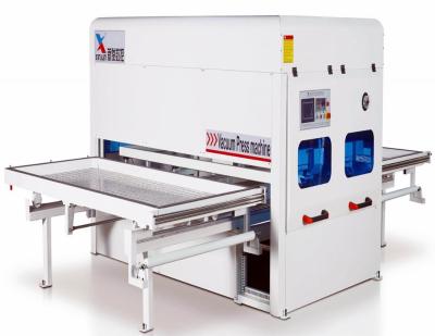 China 2 Working Tables Negative Membrane Press Machine For Kitchen Cabinet for sale