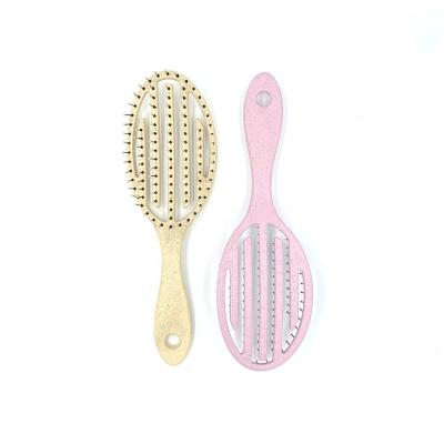 China Wholesale New Private Label Eco-Friendly Waterproof Custom Logo Straw Hair Detangling Duct Brush Wholesale Magic Massager for sale