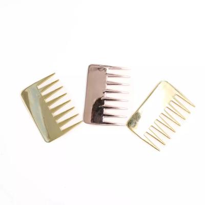 China Custom Logo Mini Portable Bling Electroplating Vent Hair Comb For Women for sale