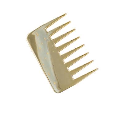 China 0 Bling Mini Gold Plate Wide Tooth Waterproof Combs Set Shiny Shiny Combs Hair Paint Set Brush Colorful Air Salon Use Haircombs for sale