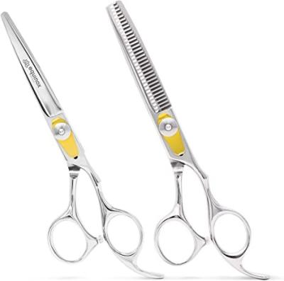 China Beauty Cutting Scissors Professional Stainless Steel Hair Shear Thinning Hair Cutting Scissors Barber Silver Scissors High Quality For Hairdresser for sale