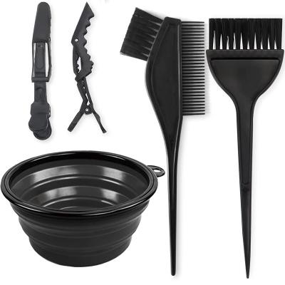 China Wholesale 5 Pcs Hair Color Hair Color Mixing Bowls Plastic Salon Mixing Bowl Set Hair Color Black Hair Dyeing Equipment Salon for sale