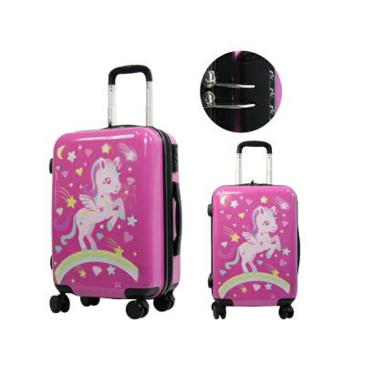 China ABS Custom Cabin Cartoon Animal Children Kids Carry On Travel ABS Trolley Luggage for sale