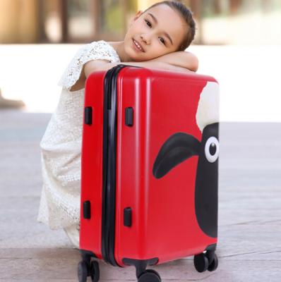 China 20 Inch Eco Friendly Material Red Sheep Shawn Kids Hand Carry Luggage For Kids Carry On Luggage for sale