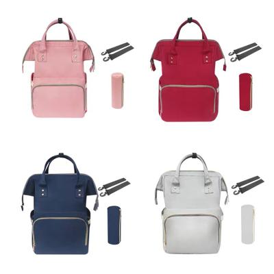 China Custom Logo Backpack Custom Logo Large Capacity Polyester Baby Diaper Backpack Multifunctional Waterproof Mummy Bag for sale