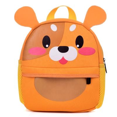 China Cute New Zoo Dog Waterproof Animal Orange Custom Cartoon Kids Backpack For Girls Boys for sale