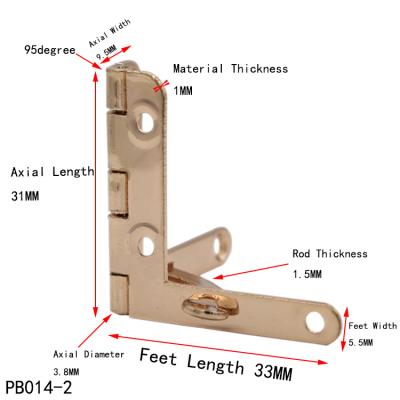 China Small Zero Heavy Duty Metal Chrome Quadrant Hinge For Wooden Box for sale