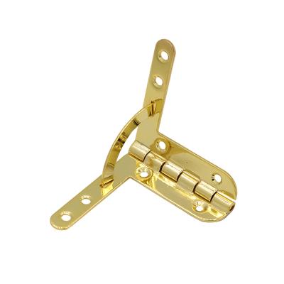 China Null Antique Bronze Color Gold Small Metal Quadrant Hinges For Wooden Box for sale