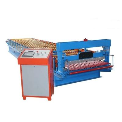 China Machinery Repairs Workshop Corrugated Metal Roofing Sheet Tile Roll Forming Machine for sale