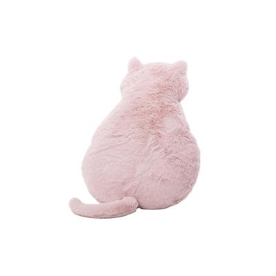 China Super Soft Hot Selling Side Sleep Pillow Rabbit Fur Feather Silk Cotton Cat Material Cushion for sale