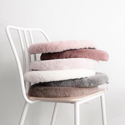 China Cute Nondisposable Plush Cushion Solid Color Customize Chair Stools Super Soft Cushions for sale