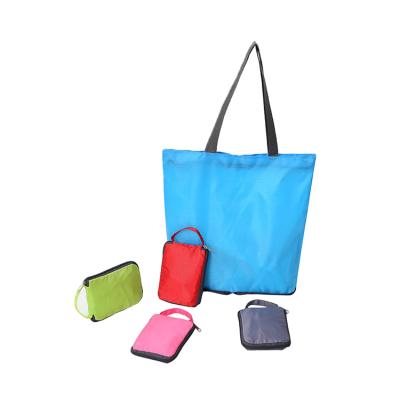 China Folding Ripstop Eco Friendly Reusable 190T And 210D Polyester Foldable Shopping Bag for sale