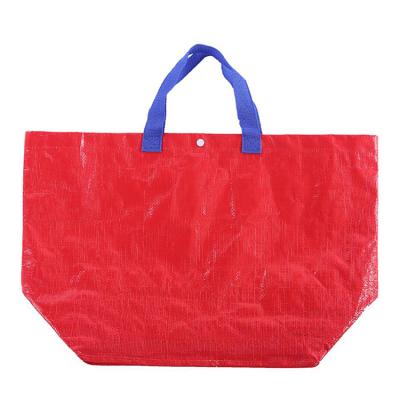 China Promotional Custom Logo Tote Bags Handled PE And PP Shopping Bag for sale