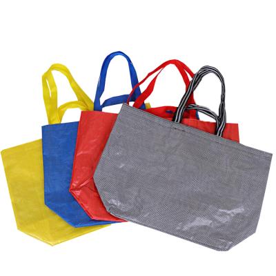 China Cage Handled Reuse Polypropylene Woven Shopping Tote Waterproof Bag for sale