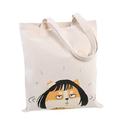 China Black Handled Canvas Bag Custom Print Promotional 100% Cotton Canvas Tote Bag Wholesale for sale