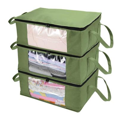 China Custom Folding Clothes Closet Organizers Storage Bag With Reinforced Handle Under Bed Storage Bags for sale