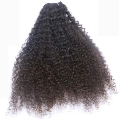 China Wholesale Afro Kinky Curly Top Grade Afro Kinky Curl Hair Extensions , Brazilian Afro Kinky Curly Hair Weft for sale