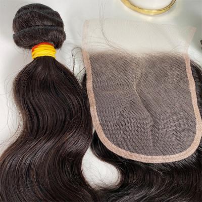 China Cheap Deep Wave Whoslesale Factory Price 5*5 Lace Closure 12A Sheer Indian Hair Lace Closure for sale