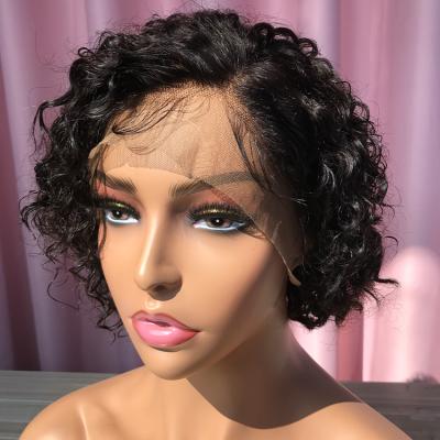 China Populr Factory Price Whoslesale Deep Frontal Virgin Human Hair Full Lace Wig Wave 13*4 Lace Frontal Wigs for sale