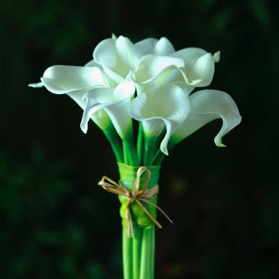 China Wholesale Calla Lily PU RTF-01 Real Touch Artificial Flower Bouquet Wedding Bouquet for sale