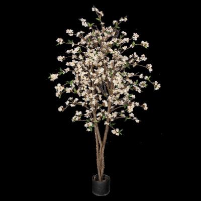 China Environmental friendly artificial flowers bloom corner for d window with vase led lights to wedding cherry blossom tree centerpiece for sale