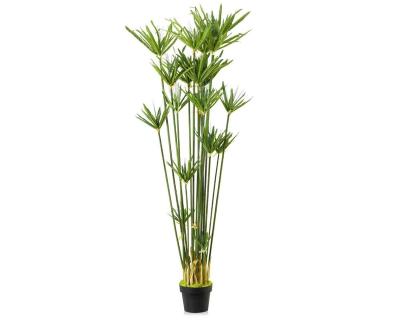 China Eco-Friendly Redd Tree Plastic Pot With Egyptian Bendable Trunks Papyrus Grass Onion Tree Artificial Plants for sale